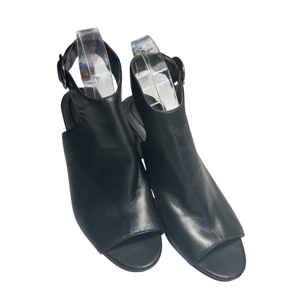 Alfani Floriss Step 'N Flex Peep Toe Leather Slingback lock Heeled Shoo Sz 8.5 - Picture 2 of 12